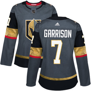 Adidas Vegas Golden Golden Knights 7 Jason Garrison Grey Home Authentic Womens Stitched Nhl Jersey