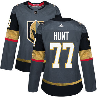 Adidas Vegas Golden Golden Knights 77 Brad Hunt Grey Home Authentic Womens Stitched Nhl Jersey