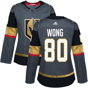 Adidas Vegas Golden Golden Knights 80 Tyler Wong Grey Home Authentic Womens Stitched Nhl Jersey