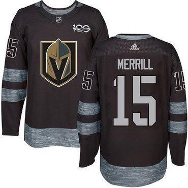 Adidas Vegas Golden Knights 15 Mens Jon Merrill Premier Black 1917 2017 100th Anniversary Nhl Jersey