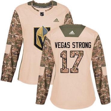Adidas Vegas Golden Knights 17 Vegas Strong Camo Authentic 2017 Veterans Day Womens Stitched Nhl Jersey