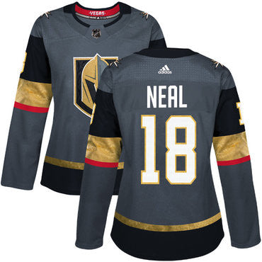 Adidas Vegas Golden Knights 18 James Neal Grey Home Authentic Womens Stitched Nhl Jersey