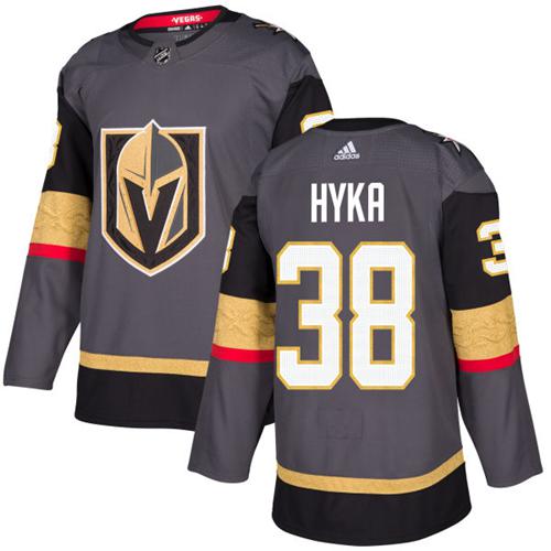 Adidas Vegas Golden Knights 38 Tomas Hyka Grey Home Authentic Stitched Nhl Jersey