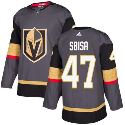 Adidas Vegas Golden Knights 47 Luca Sbisa Grey Home Authentic Stitched Nhl Jersey