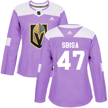 Adidas Vegas Golden Knights 47 Luca Sbisa Purple Authentic Fights Cancer Womens Stitched Nhl Jersey