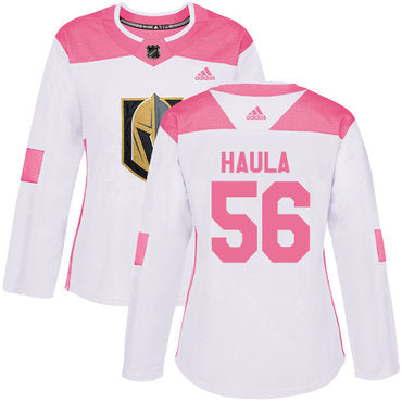 Adidas Vegas Golden Knights 56 Erik Haula White Pink Authentic Fashion Womens Stitched Nhl Jersey