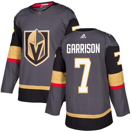Adidas Vegas Golden Knights 7 Jason Garrison Grey Home Authentic Stitched Nhl Jersey