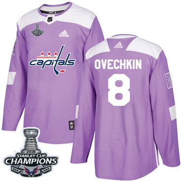 Adidas Washington Capitals 8 Alex Ovechkin Purple Authentic Fights Cancer Stanley Cup Final Champions Stitched Nhl Jersey