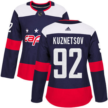 Adidas Washington Capitals 92 Evgeny Kuznetsov Navy Authentic 2018 Stadium Series Womens Stitched Nhl Jersey