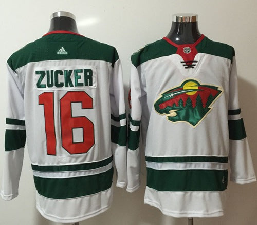 Adidas Wild 16 Jason Zucker White Road Authentic Stitched Nhl Jersey