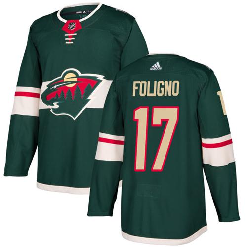 Adidas Wild 17 Marcus Foligno Green Home Authentic Stitched Nhl Jersey
