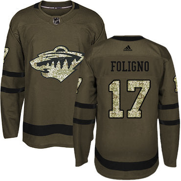 Adidas Wild 17 Marcus Foligno Green Salute To Service Stitched Nhl Jersey