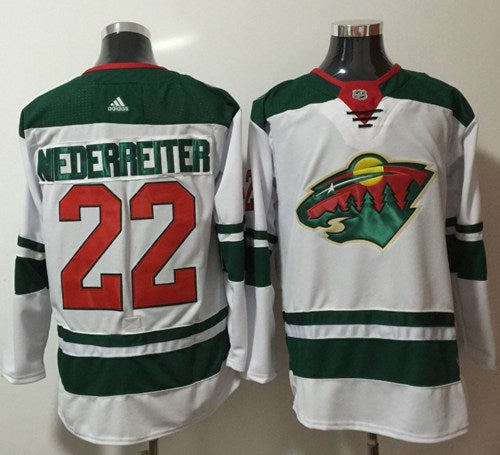 Adidas Wild 22 Nino Niederreiter White Road Authentic Stitched Nhl Jersey