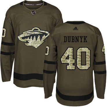 Adidas Wild 40 Devan Dubnyk Green Salute To Service Stitched Nhl Jersey