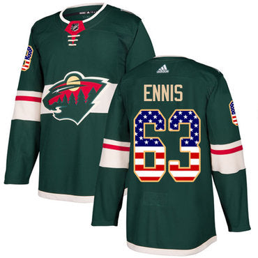Adidas Wild 63 Tyler Ennis Green Home Authentic Usa Flag Stitched Nhl Jersey