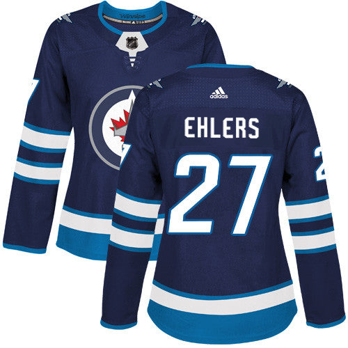 Adidas Winnipeg Jets 27 Nikolaj Ehlers Navy Blue Home Authentic Womens Stitched Nhl Jersey