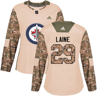 Adidas Winnipeg Jets 29 Patrik Laine Camo Authentic 2017 Veterans Day Womens Stitched Nhl Jersey