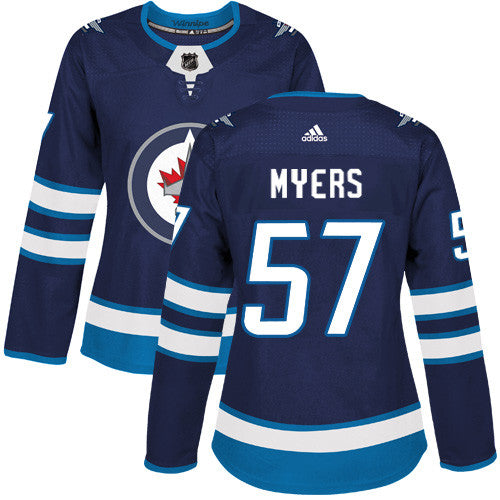 Adidas Winnipeg Jets 57 Tyler Myers Navy Blue Home Authentic Womens Stitched Nhl Jersey