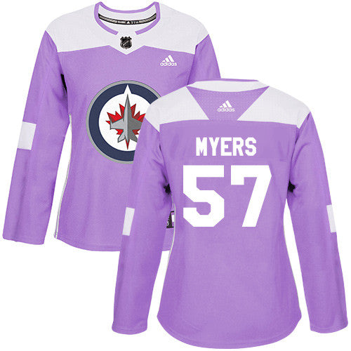 Adidas Winnipeg Jets 57 Tyler Myers Purple Authentic Fights Cancer Womens Stitched Nhl Jersey