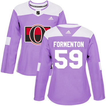 Adidas Womens Alex Formenton Authentic Purple Jersey Nhl 59 Ottawa Senators Fights Cancer Practice