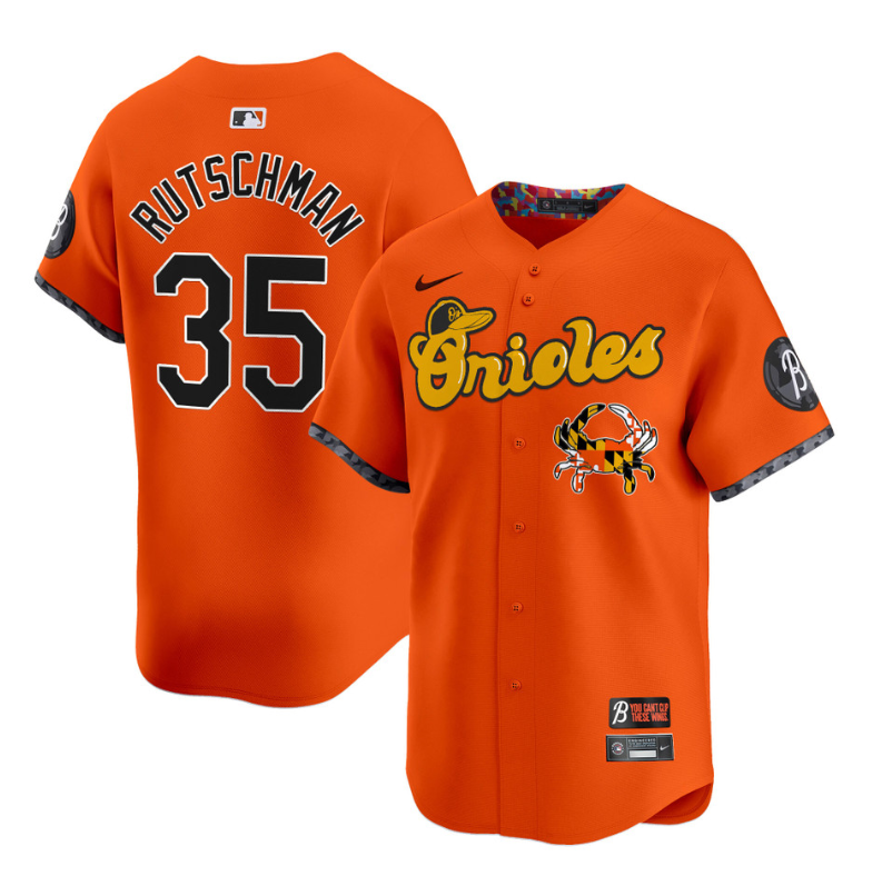 Adley Rutschman Jersey #35 Baltimore Orioles Maryland Blue Crab Vapor Stitched O
