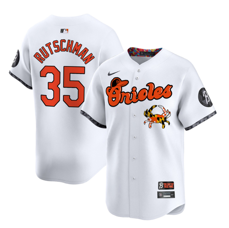 Adley Rutschman Jersey #35 Baltimore Orioles Maryland Blue Crab Vapor Stitched W