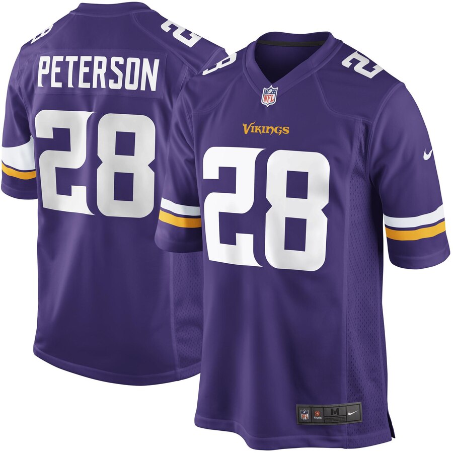 Adrian Peterson Minnesota Vikings Nike Youth Team Color Game Jersey Purple