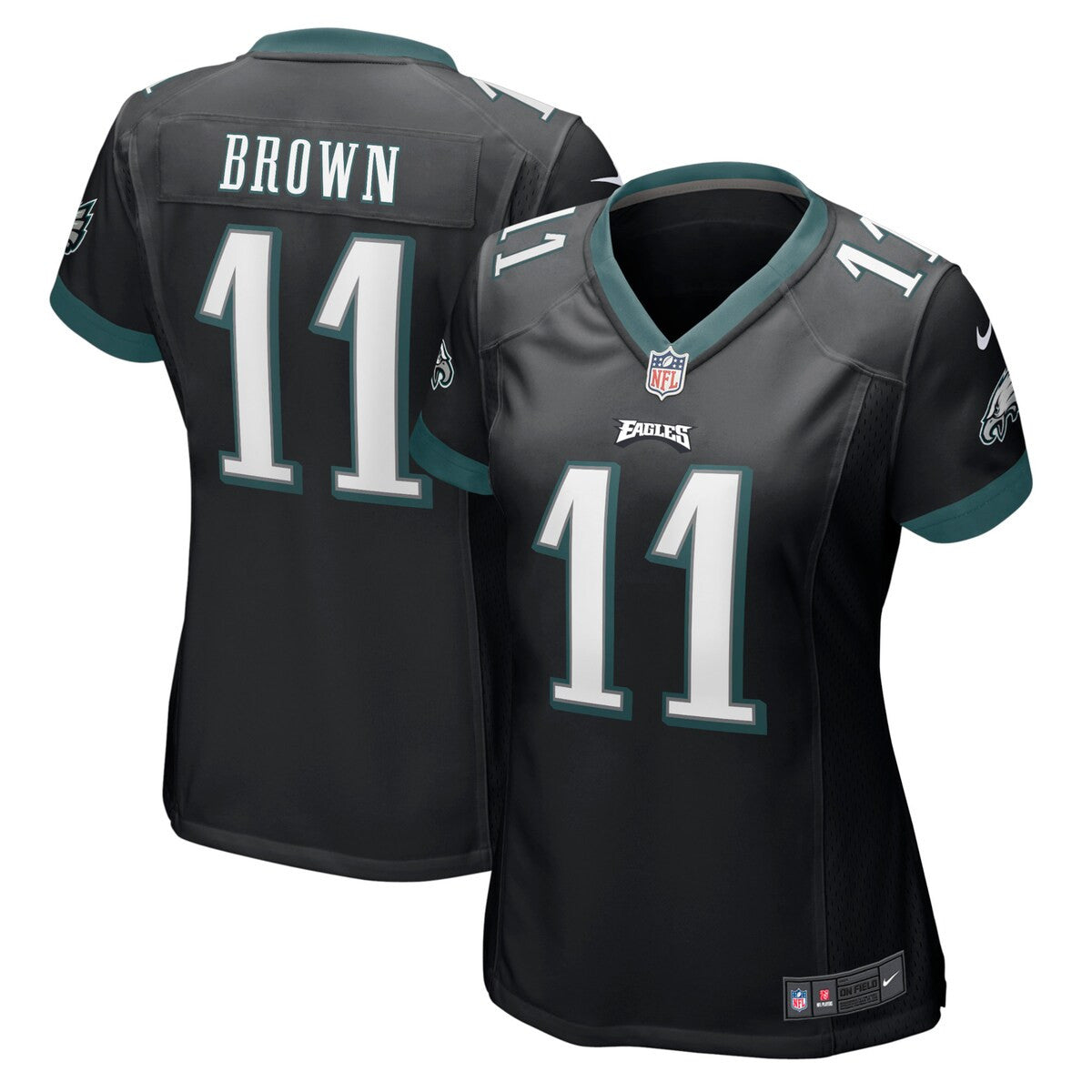 Aj Brown Philadelphia Eagles Nike Womens Player Game Jersey Black