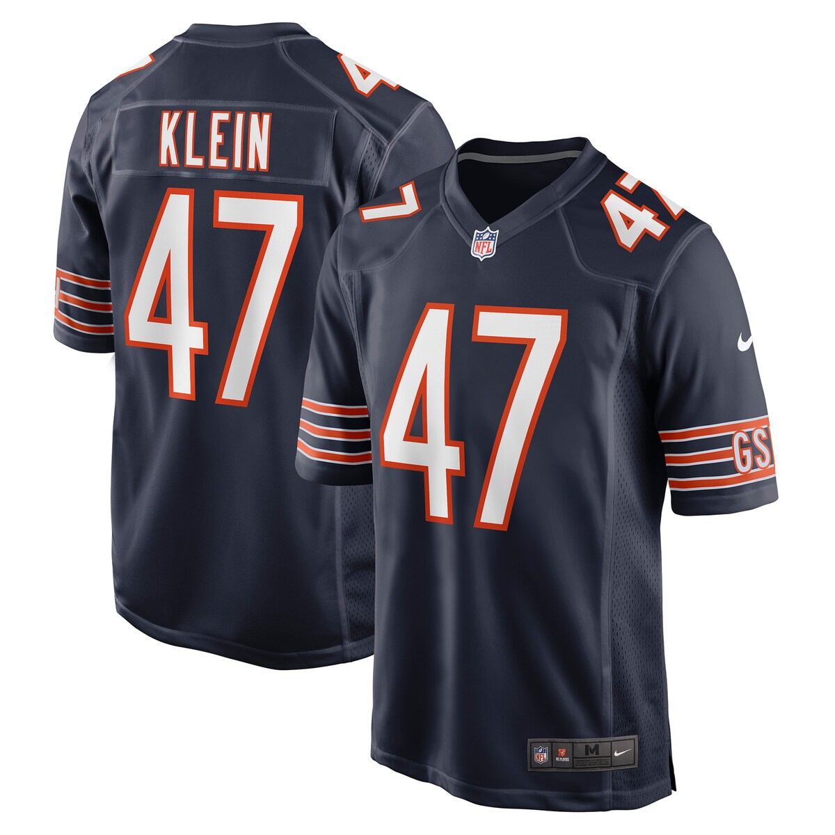 Aj Klein Chicago Bears Nike Game Player Jersey Navy