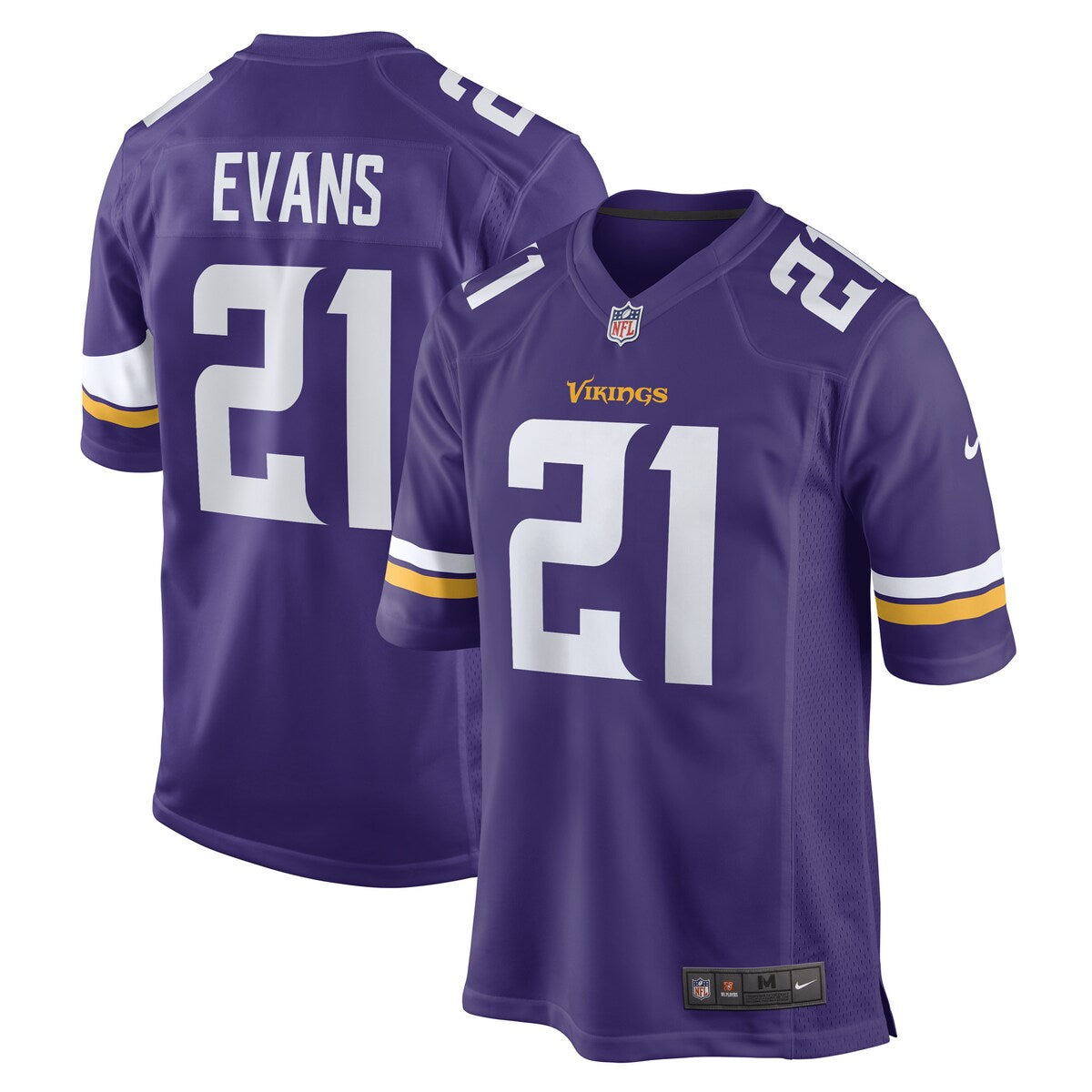 Akayleb Evans Minnesota Vikings Nike Game Player Jersey Purple