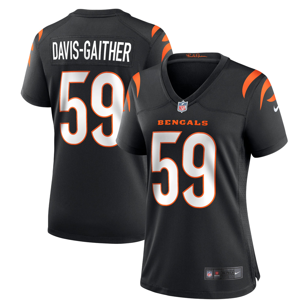 Akeem Davis gaither Cincinnati Bengals Nike Womens Game Player Jersey Black