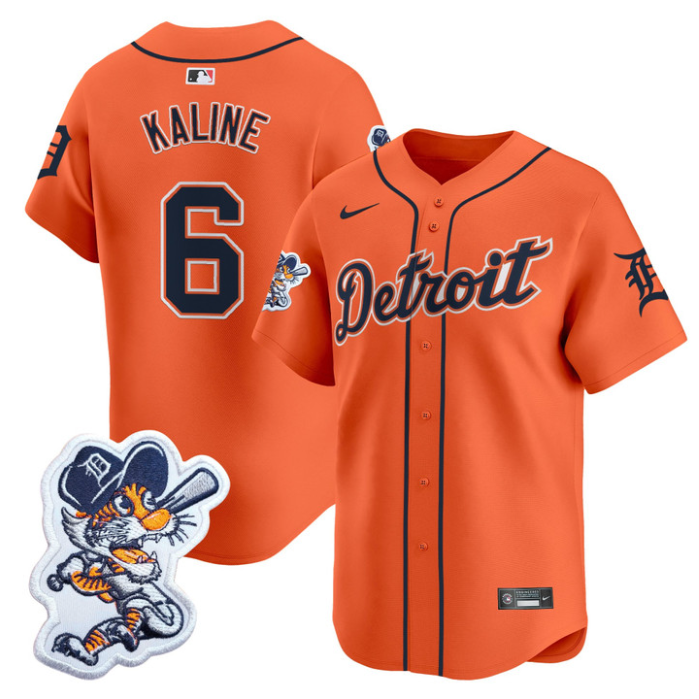 Al Kaline Jersey #6 Detroit Tigers Paws Patch Vapor Premier Limited Stitched