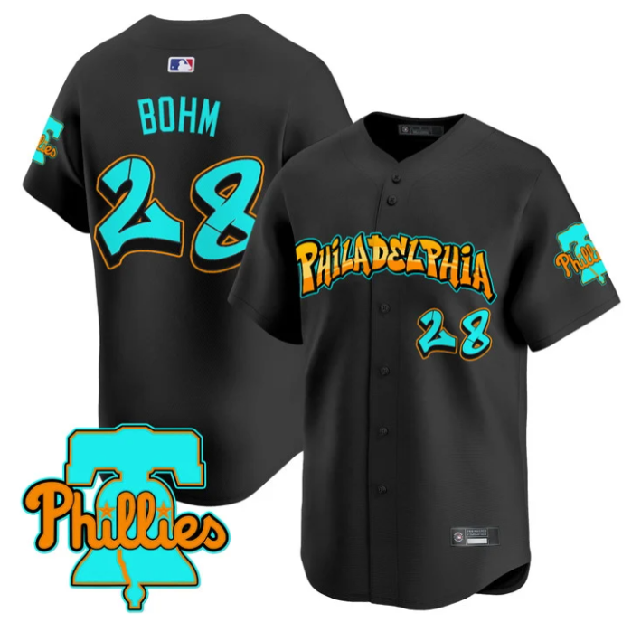 Alec Bohm Jersey #28 Philadelphia Phillies Graffiti Broad Street Edition