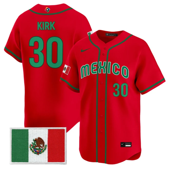 Alejandro Kirk Jersey #30 Mexico World Baseball Classic 2026 Stitched