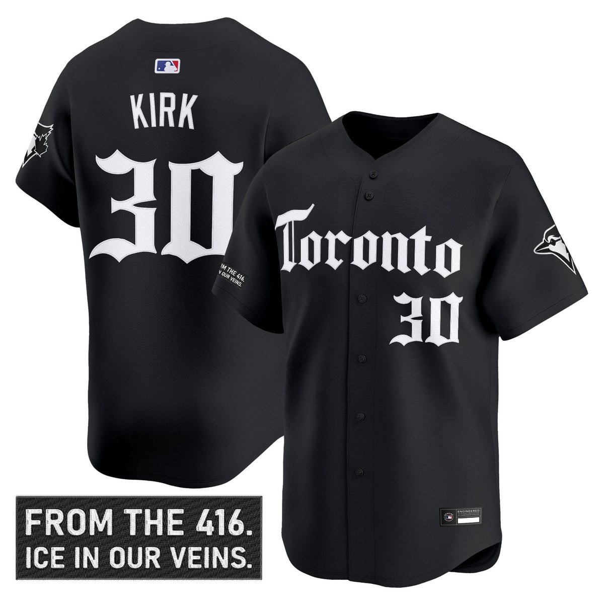 Alejandro Kirk Jersey #30 Toronto Blue Jays Gothic North Edition