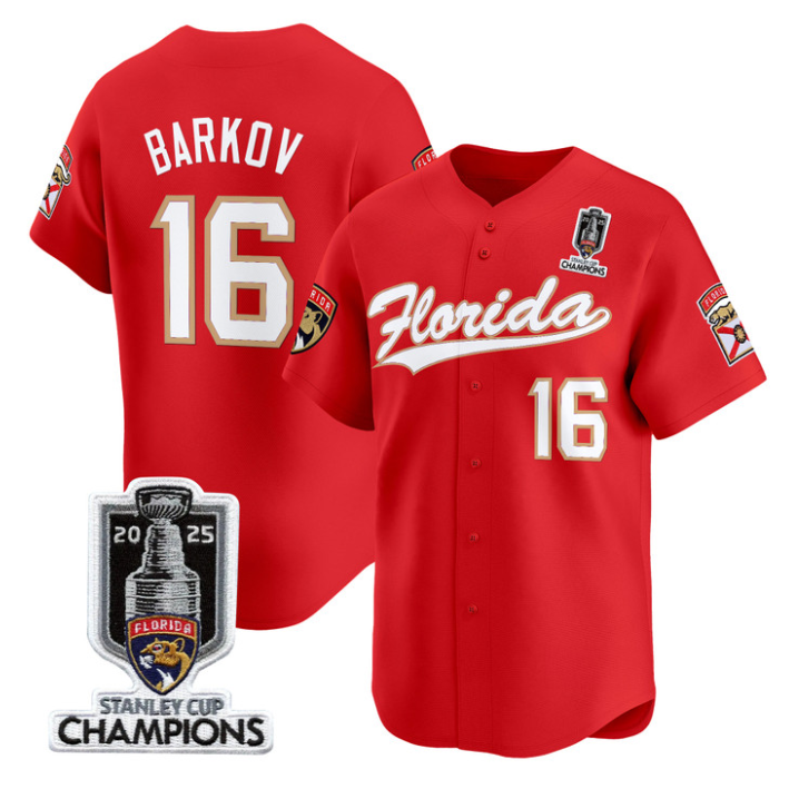 Aleksander Barkov Jersey #16 Florida Panthers 2025 Stanley Cup Champions