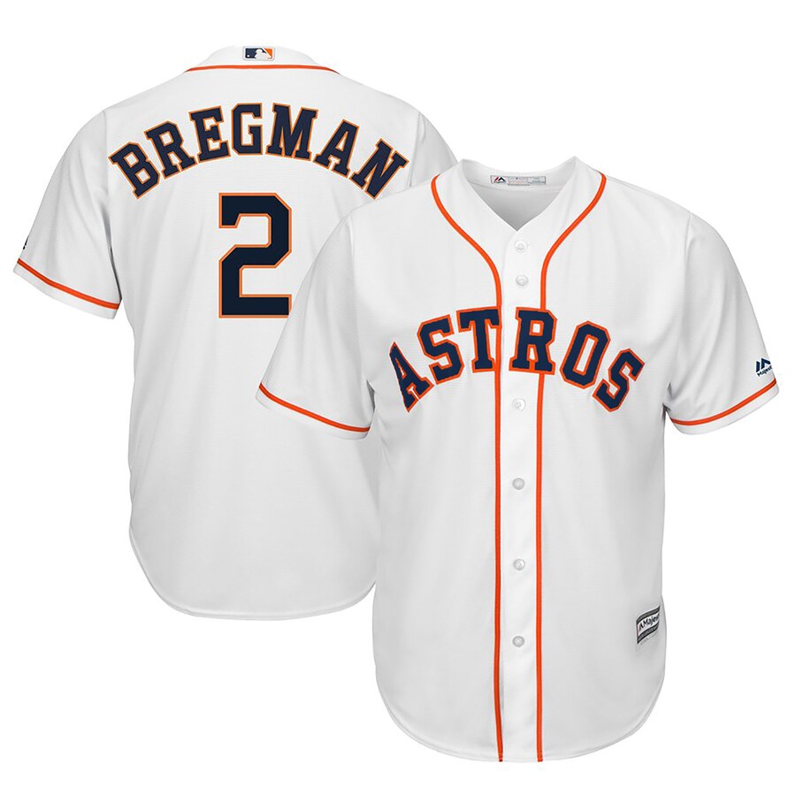 Alex Bregman Houston Astros Majestic Home Official Cool Base Player Replica Jersey White
