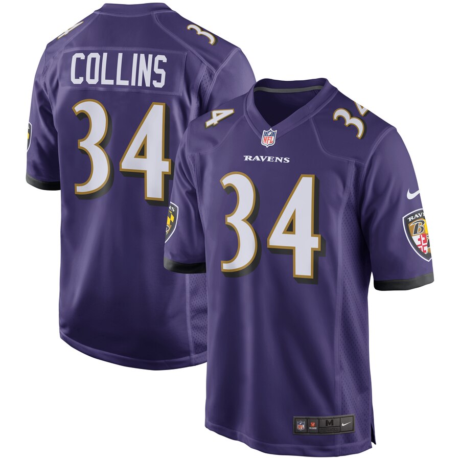 Alex Collins Baltimore Ravens Nike Game Jersey Purple