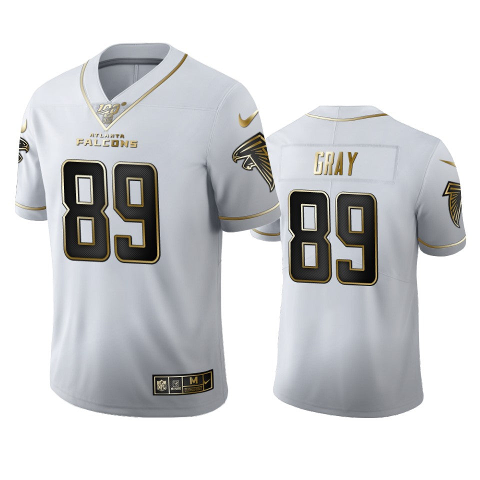 Alex Gray Falcons White 100th Season Golden Edition Jersey