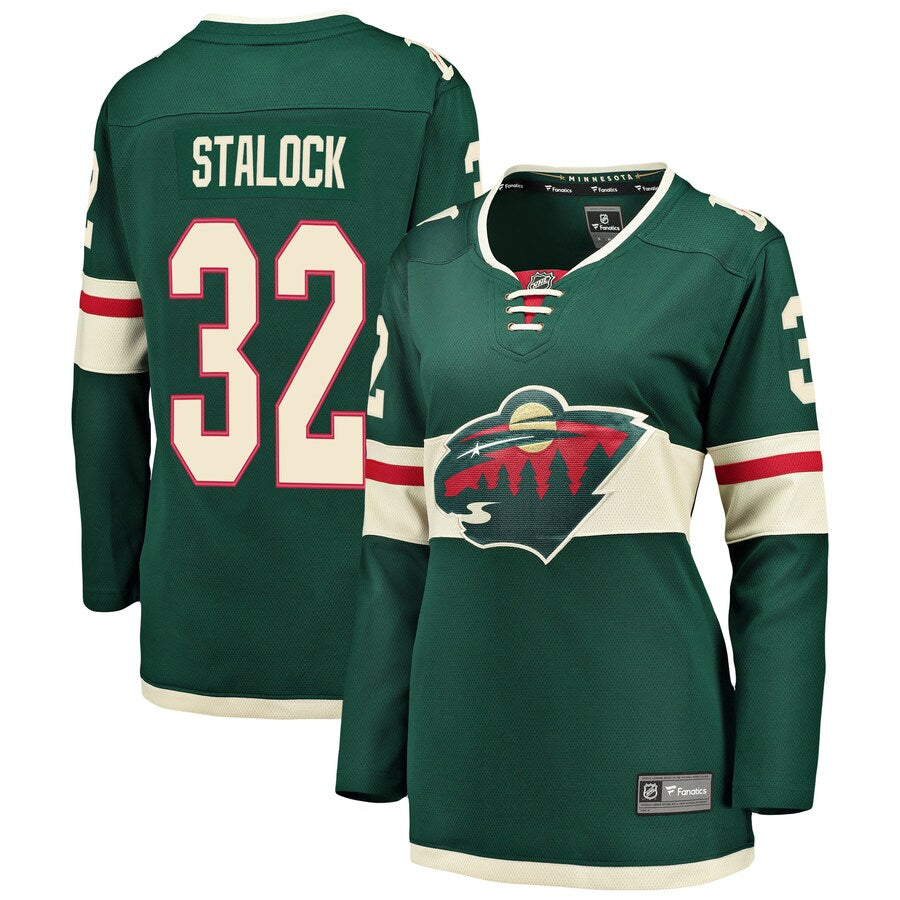 Alex Stalock Minnesota Wild Fanatics Branded Womens Breakaway Player Jersey Green