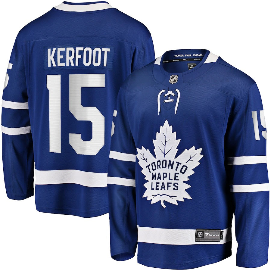 Alexander Kerfoot Toronto Maple Leafs Fanatics Branded Replica Player Jersey Blue