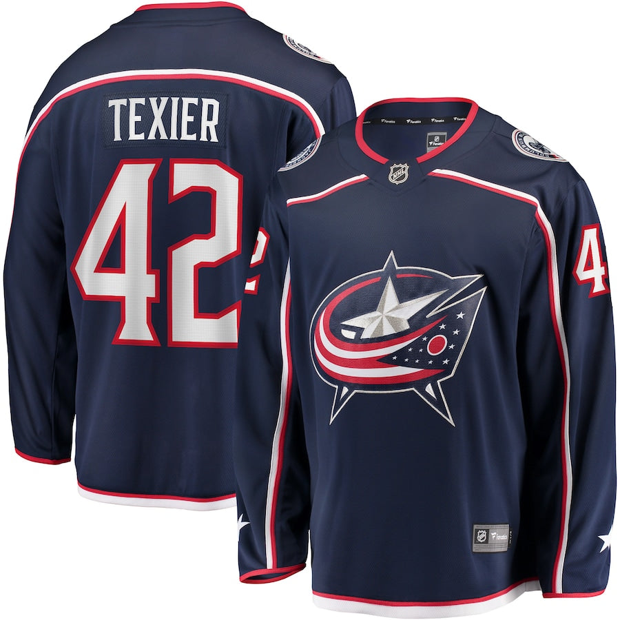 Alexandre Texier Columbus Blue Jackets Fanatics Branded Home Breakaway Player Jersey Navy