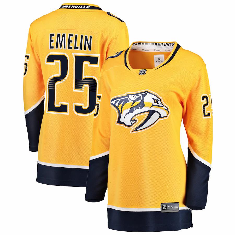 Alexei Emelin Nashville Predators Fanatics Branded Womens Breakaway Player Jersey Gold
