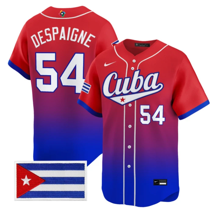 Alfredo Despaigne Jersey #54 Cuba World Baseball Classic 2026 Stitched