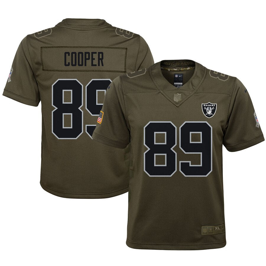 Amari Cooper Las Vegas Raiders Nike Youth Salute To Service Game Jersey Olive