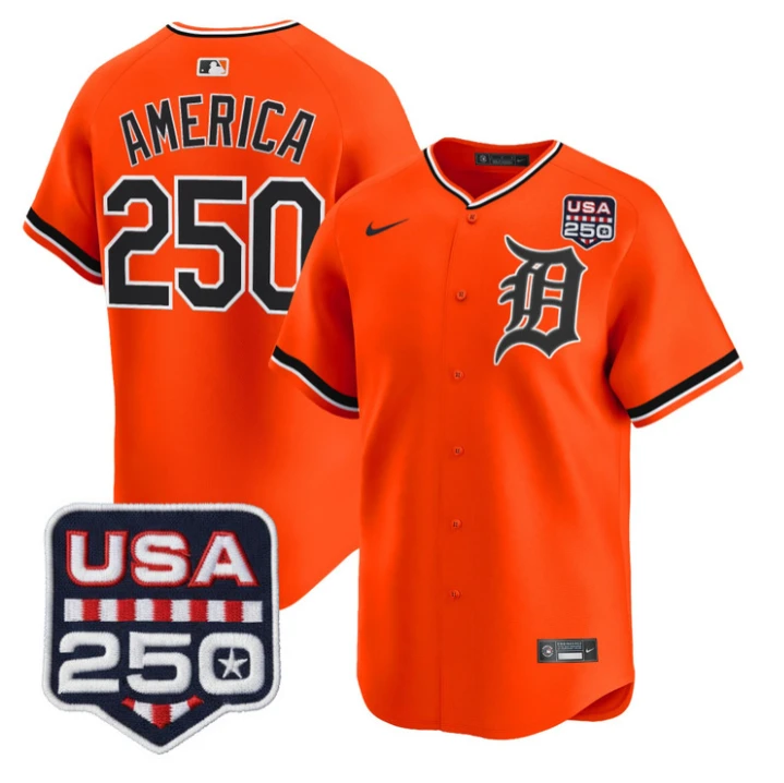 America Jersey #250 Detroit Tigers 2026 Alternate Vapor Limited Stitched