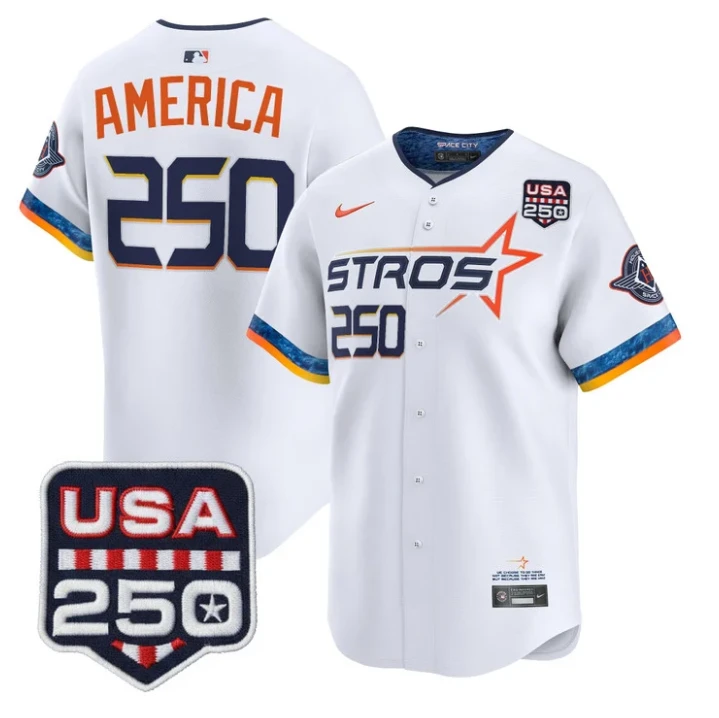 America Jersey #250 Houston Astros 250 USA Patch Limited Stitched