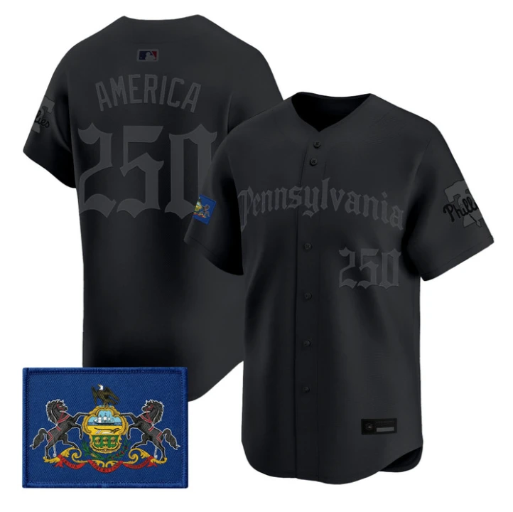 America Jersey #250 Phillies Pennsylvania Gothic Edition Stitched