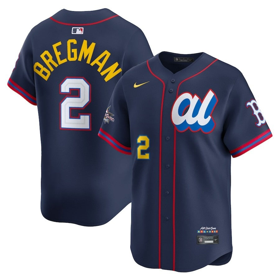 American League Alex Bregman #2 Navy 2025 All-Star Limited Jersey Stitched