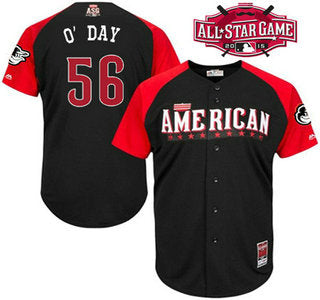 American League Baltimore Orioles 56 Darren Oday Black 2015 All star Game Player Jersey Majestic